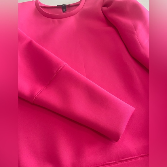 Stella & Dot Hot Pink Puff Sleeve Neoprene Sweatshirt – Size xl - Picture 5 of 9